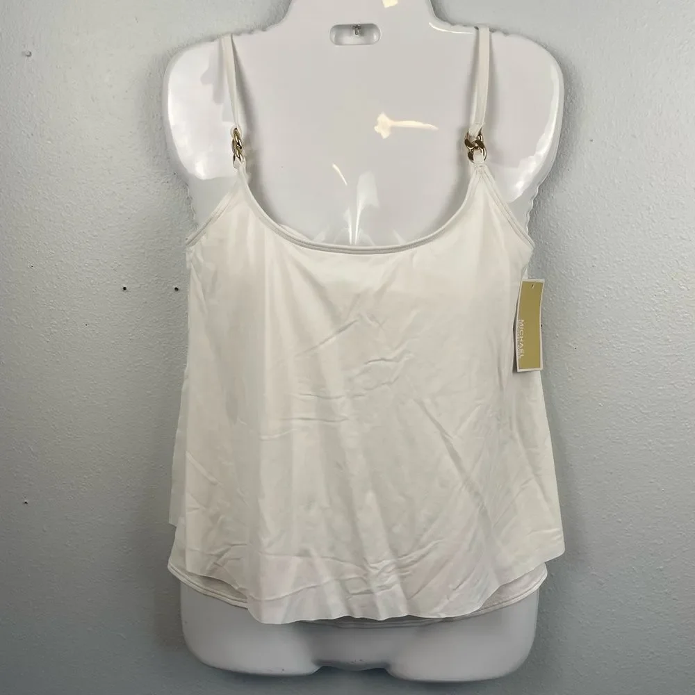NWT MICHAEL Michael Kors Tankini Swim Top Size XS